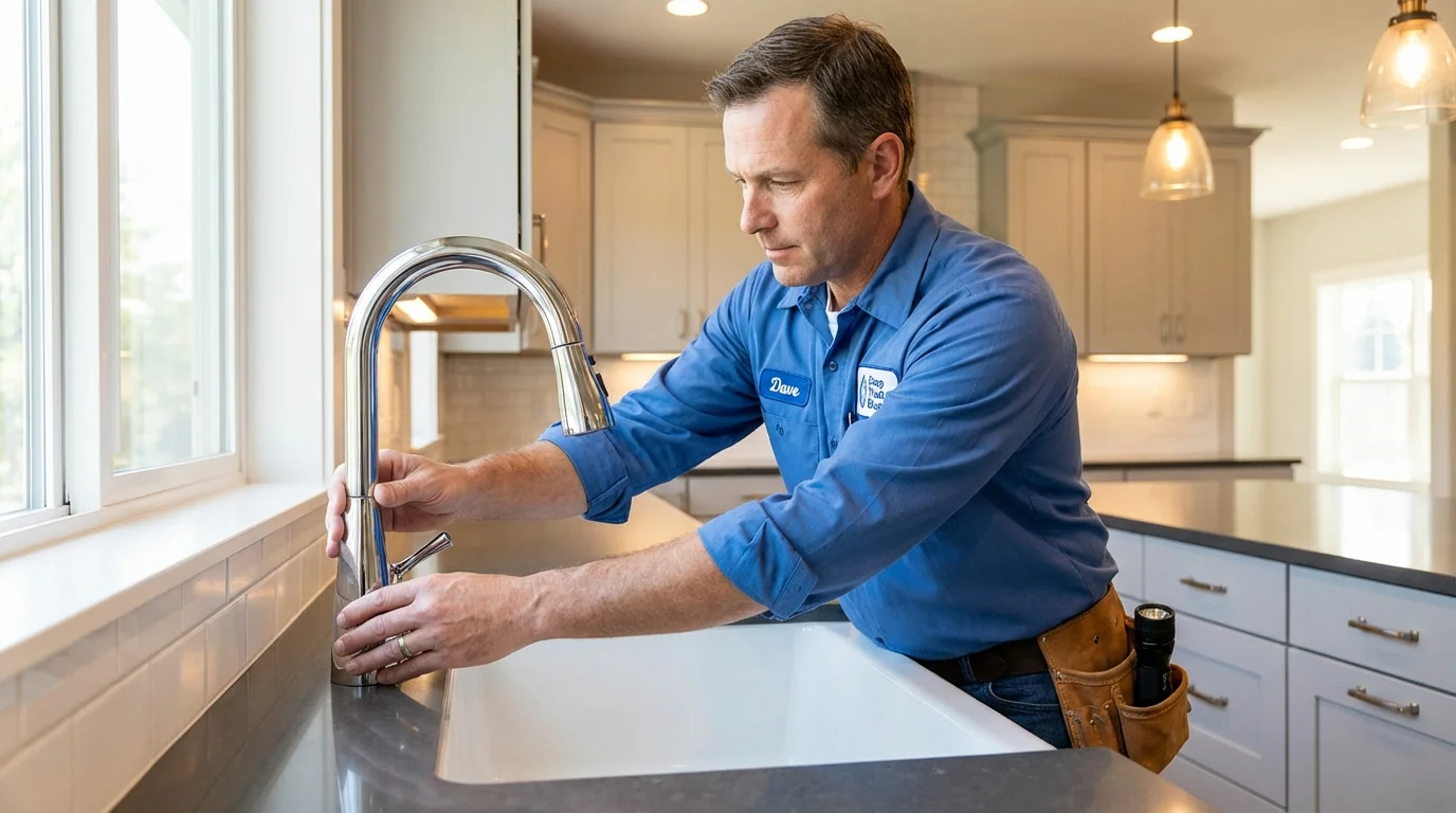 Kitchen faucet installation by Johns Plumbing LLC in Blanco